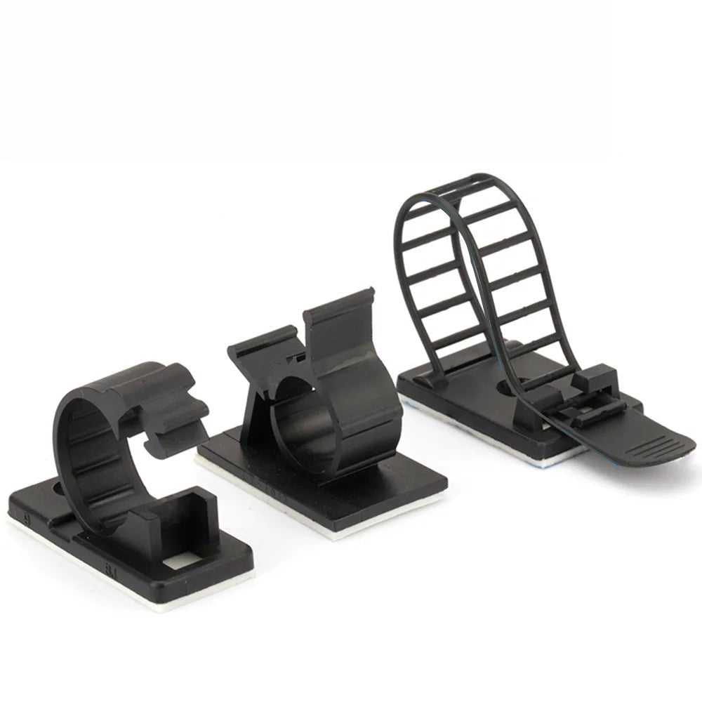 10 Pcs Under Desk Cable Organizer USB Winder Desktop Tidy Clips Management Wire Holder for Mouse Headphone TV Cord Accessories - Nexa Supply