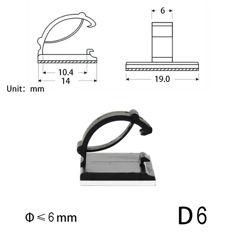 10 Pcs Under Desk Cable Organizer USB Winder Desktop Tidy Clips Management Wire Holder for Mouse Headphone TV Cord Accessories - Nexa Supply