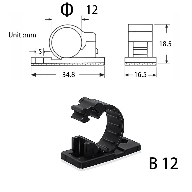 10 Pcs Under Desk Cable Organizer USB Winder Desktop Tidy Clips Management Wire Holder for Mouse Headphone TV Cord Accessories - Nexa Supply