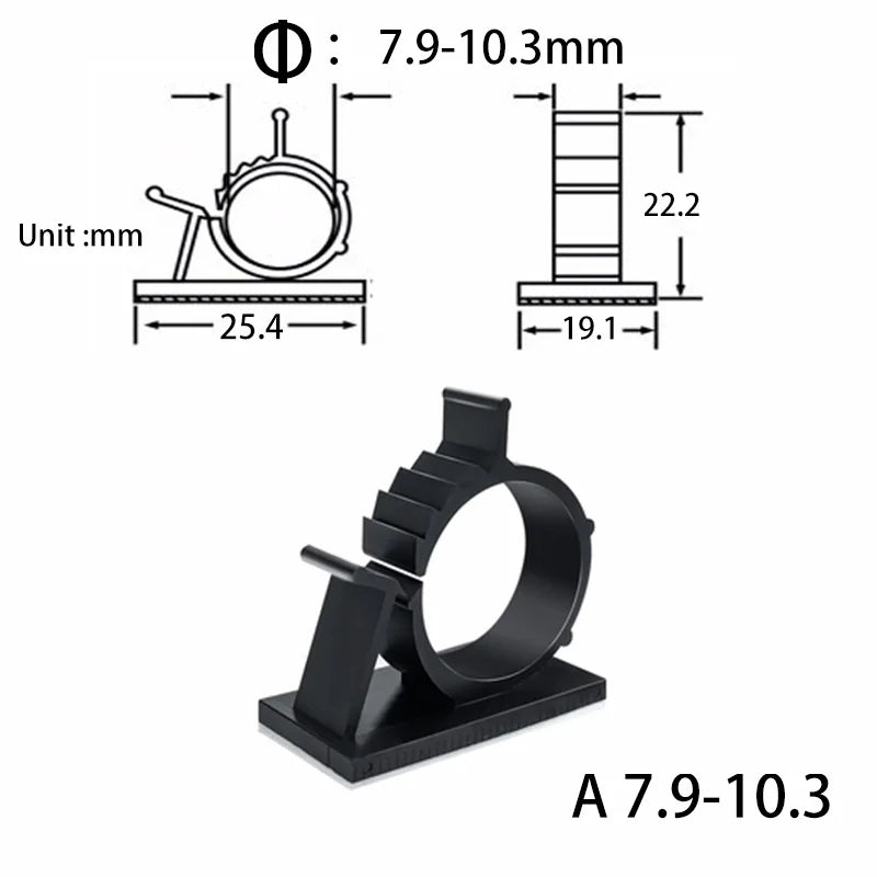 10 Pcs Under Desk Cable Organizer USB Winder Desktop Tidy Clips Management Wire Holder for Mouse Headphone TV Cord Accessories - Nexa Supply