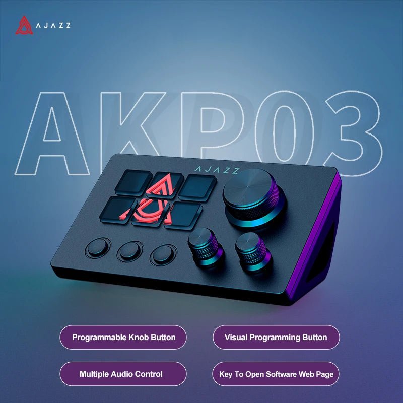 Ajazz AKP03E Programmable Macro Keyboard Multifunctional Console Panel Assistente Custom Button Mini Keyboard For PC Laptop - Nexa Supply