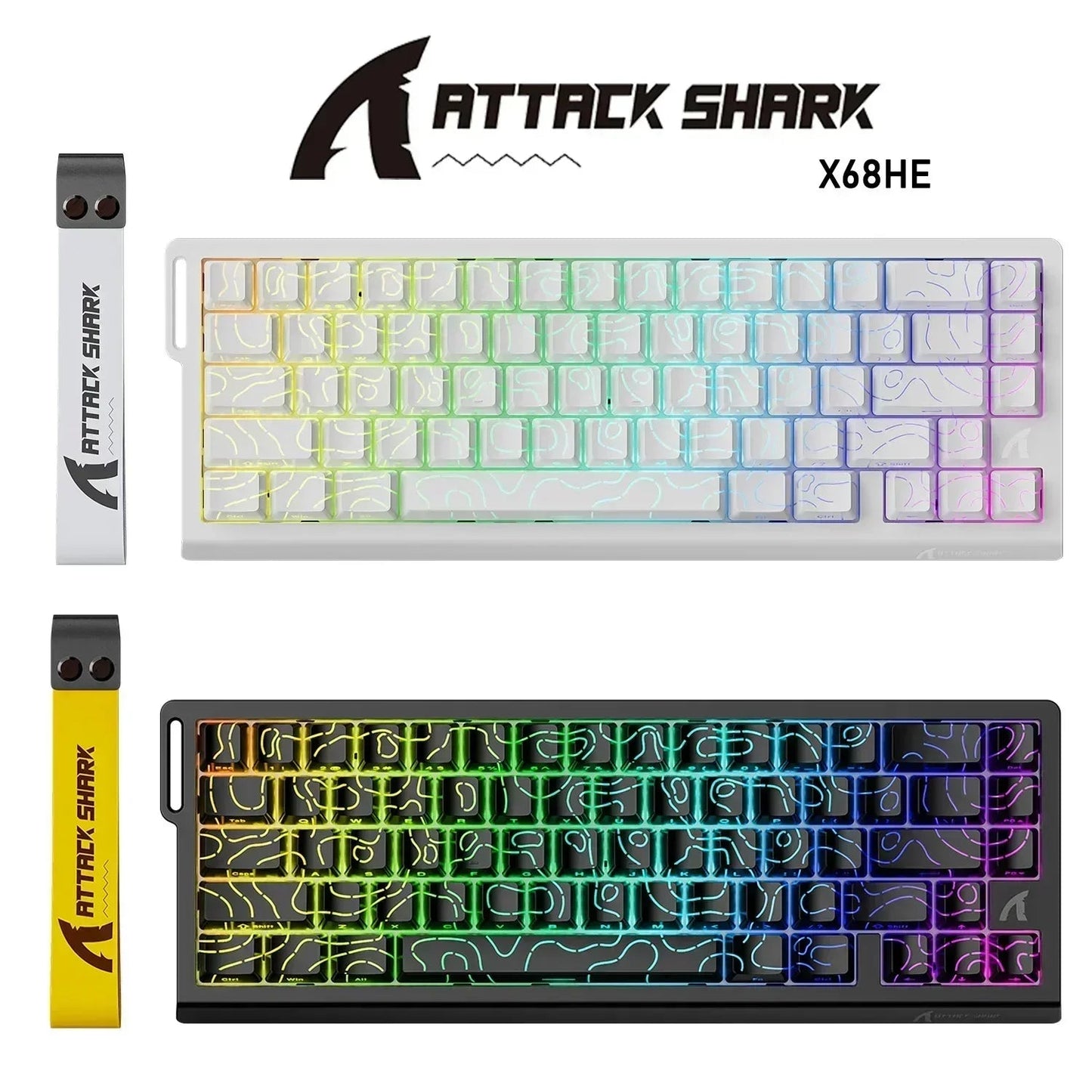 ATTACK SHARK X68HE Magnetic Mechanical Keyboard 8K Low Delay E - Sports Gaming Keyboard RGB 0.01mm RT Accuracy PC Accessories Gift - Nexa Supply