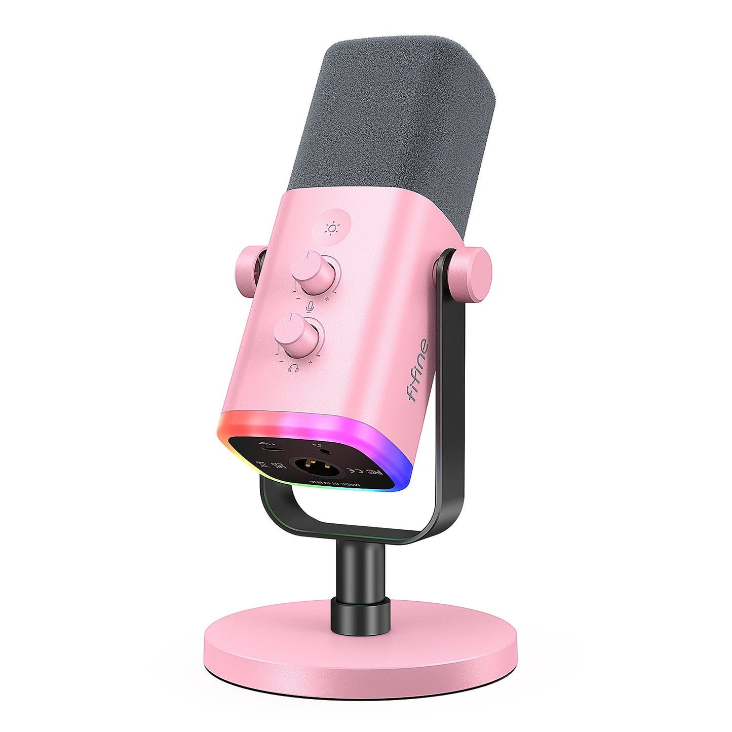 FIFINE USB/XLR Dynamic Microphone with RGB Control/Headphone jack/Mute,MIC for PC Gaming Recording Streaming AmpliGame - AM8 - Nexa Supply