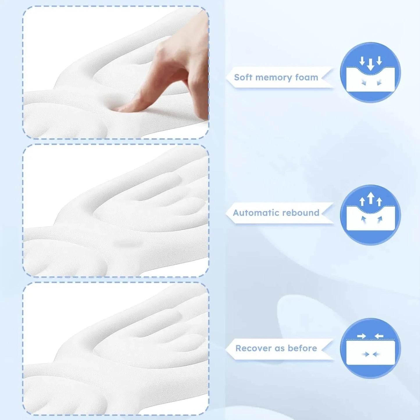 Keyboard Mouse Wrist Rest Angel Wing Memory Foam Mouse Pad Set Wrist Support Ergonomic Non - Slip for Computer Laptop Easy Typing - Nexa Supply