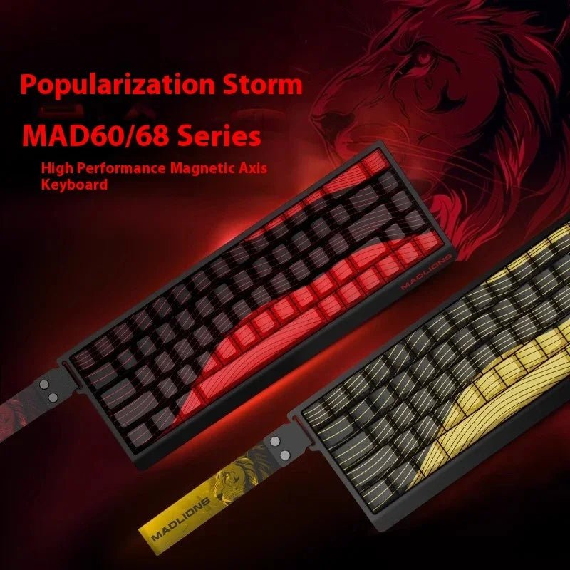 Madlions Mad 60He Magnetic Switch Mechanical Keyboard MAD68 Wired Keyboard Mad60he Custom MAD68he Esports Gamer Keyboard Gifts - Nexa Supply