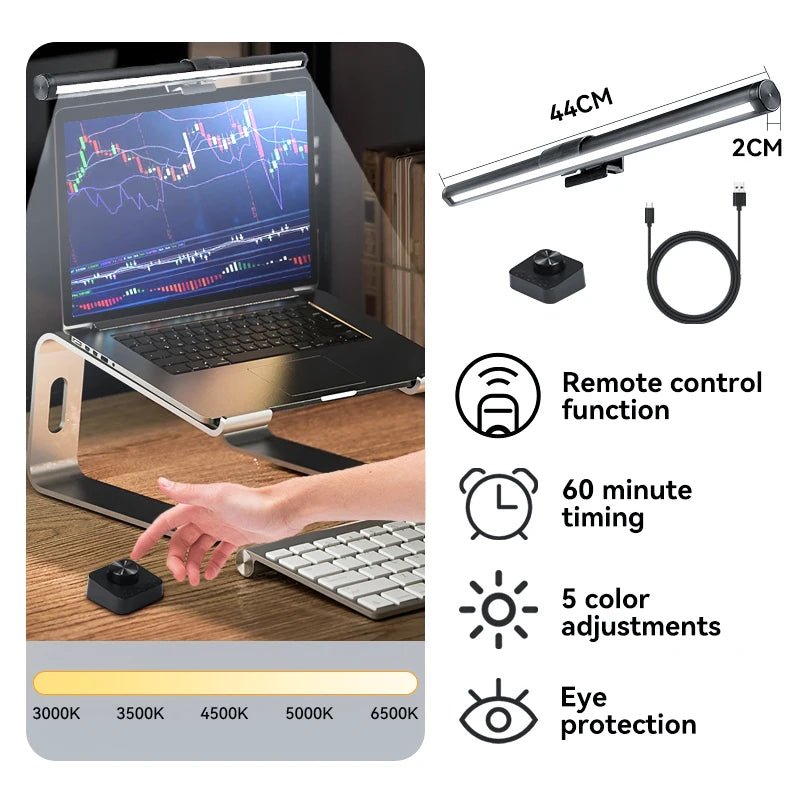 Pc Monitor Computer Desk Lamps For Dimming Led Lamp Magnetic Office Lights Monitor Stepless Hanging Light Bar for Pc Screen RBG - Nexa Supply