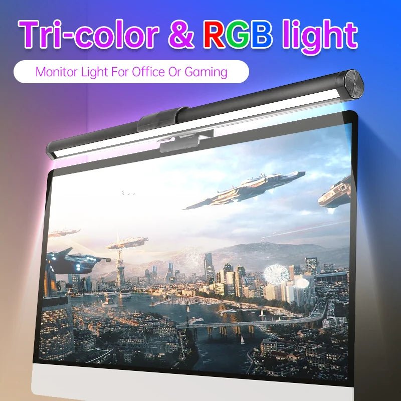 Pc Monitor Computer Desk Lamps For Dimming Led Lamp Magnetic Office Lights Monitor Stepless Hanging Light Bar for Pc Screen RBG - Nexa Supply