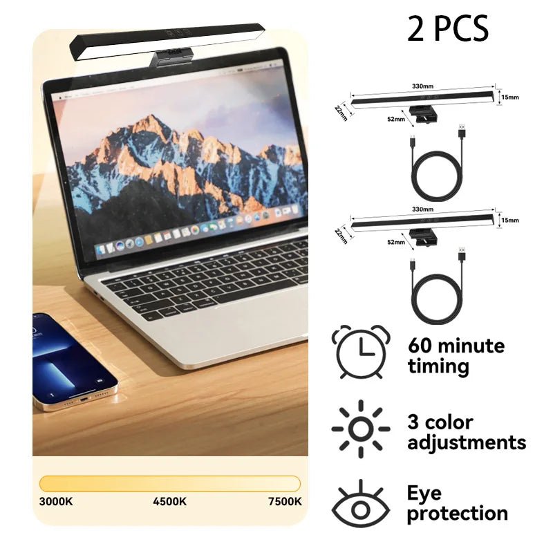 Pc Monitor Computer Desk Lamps For Dimming Led Lamp Magnetic Office Lights Monitor Stepless Hanging Light Bar for Pc Screen RBG - Nexa Supply