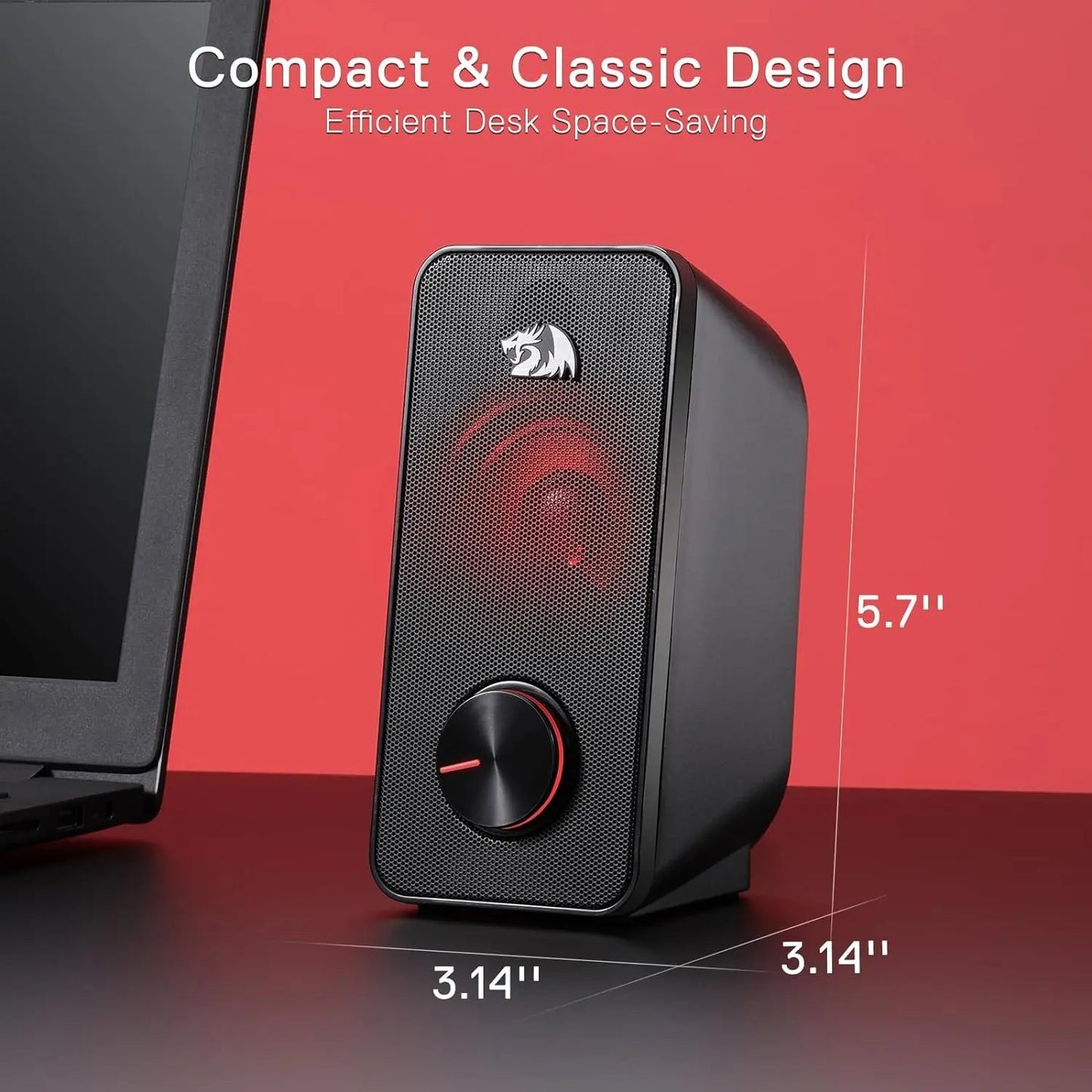Redragon GS500 Stentor USB PC Gaming 2.0 Channel Stereo Desktop Computer Speaker Backlight - Nexa Supply