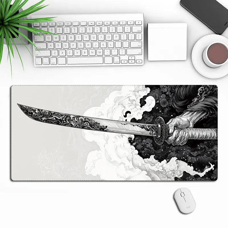 Sakura Scenery Knight Mouse Pad Large Anti - Slip Rubber MousePad Durable Desk Pad Thick Seam Edge Suitable for Office and Gaming - Nexa Supply
