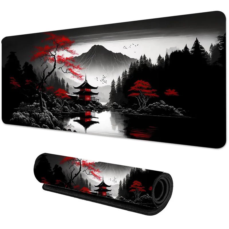 Sakura Scenery Knight Mouse Pad Large Anti - Slip Rubber MousePad Durable Desk Pad Thick Seam Edge Suitable for Office and Gaming - Nexa Supply