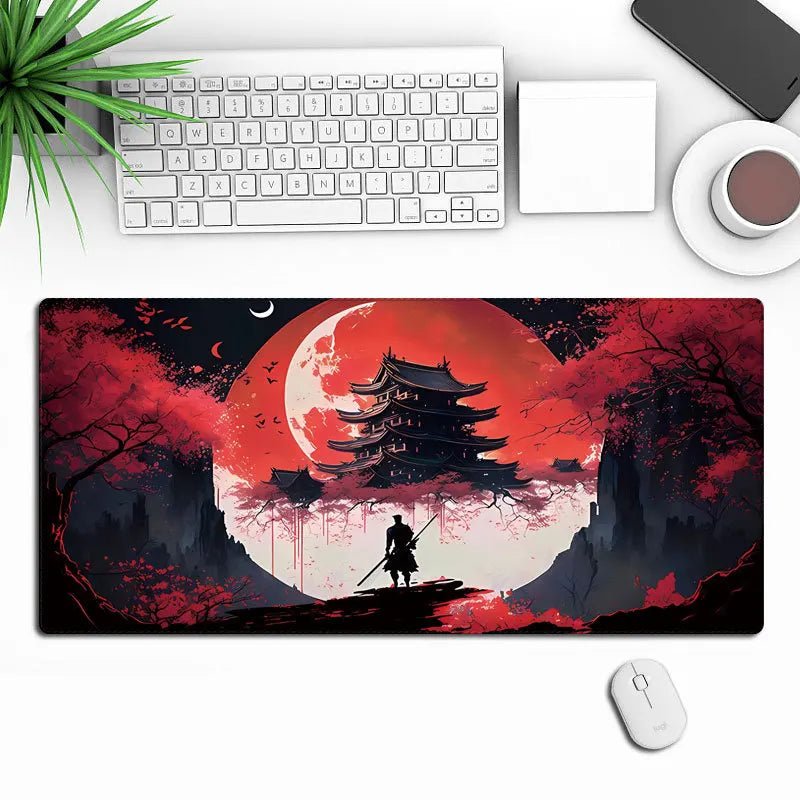 Sakura Scenery Knight Mouse Pad Large Anti - Slip Rubber MousePad Durable Desk Pad Thick Seam Edge Suitable for Office and Gaming - Nexa Supply