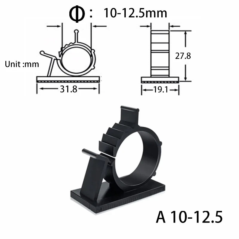 10 Pcs Under Desk Cable Organizer USB Winder Desktop Tidy Clips Management Wire Holder for Mouse Headphone TV Cord Accessories - Nexa Supply