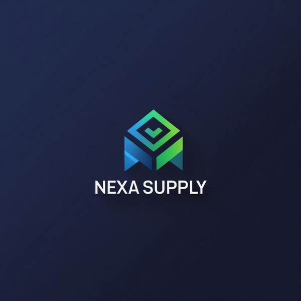 Nexa Supply logo on a dark blue background