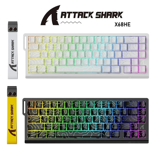 ATTACK SHARK X68HE Magnetic Mechanical Keyboard 8K Low Delay E - Sports Gaming Keyboard RGB 0.01mm RT Accuracy PC Accessories Gift - Nexa Supply