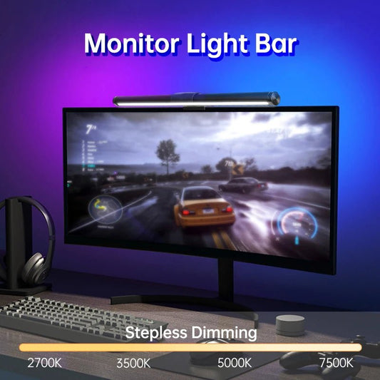 Pc Monitor Computer Desk Lamps For Dimming Led Lamp Magnetic Office Lights Monitor Stepless Hanging Light Bar for Pc Screen RBG - Nexa Supply
