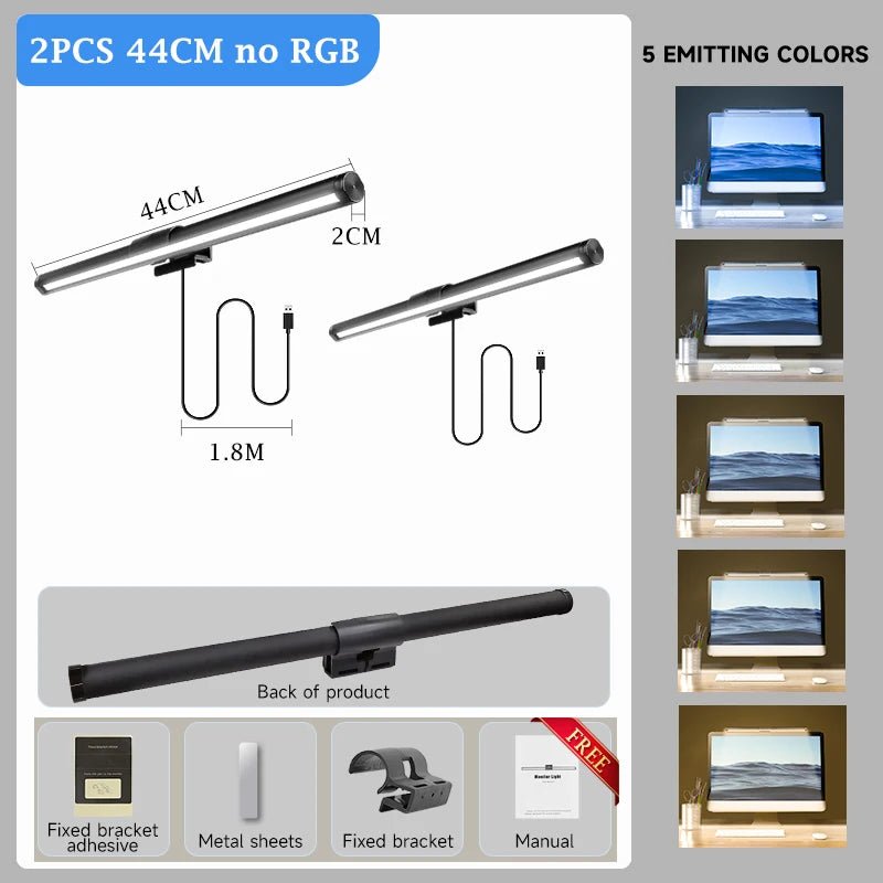 Pc Monitor Computer Desk Lamps For Dimming Led Lamp Magnetic Office Lights Monitor Stepless Hanging Light Bar for Pc Screen RBG - Nexa Supply
