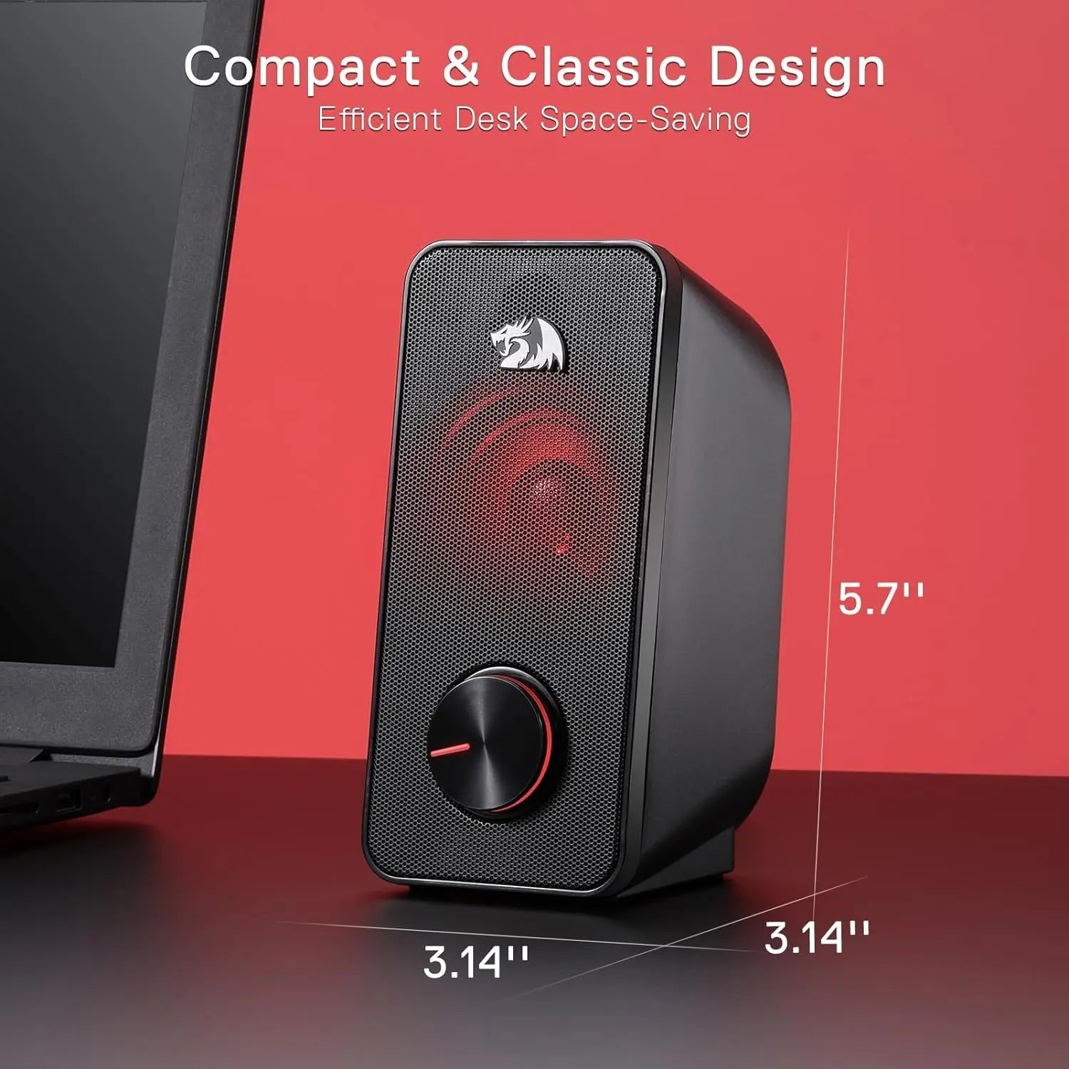 Redragon GS500 Stentor USB PC Gaming 2.0 Channel Stereo Desktop Computer Speaker Backlight - Nexa Supply